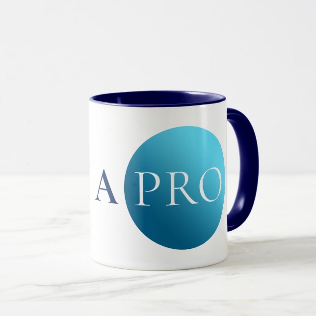 SOU UM PROFISSIONAL | Caneca de Círculo Azul Minim (Frente Esquerda)