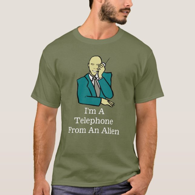 Sou um telefone de uma Alienígena, camisa (Frente)