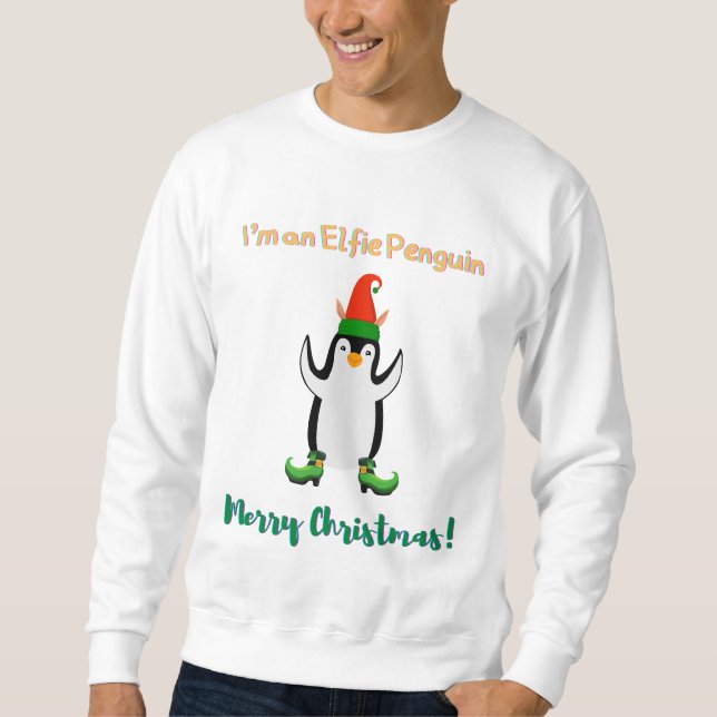 Sou uma camisa de Natal Elfie Penguin (Frente)