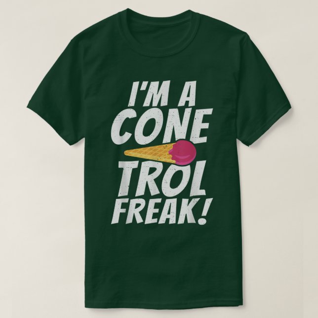 Sou uma camiseta de Sorvete engraçada, Freak, (Frente do Design)