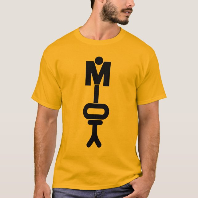 Sou uma camiseta masculina expressiva. (Frente)