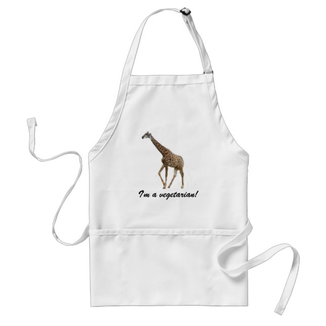 Sou vegetariano, avental de girafa (Frente)