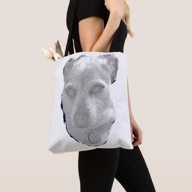 Soul in the Scruff – Emotional Dog Portrait Tote (Close Up)