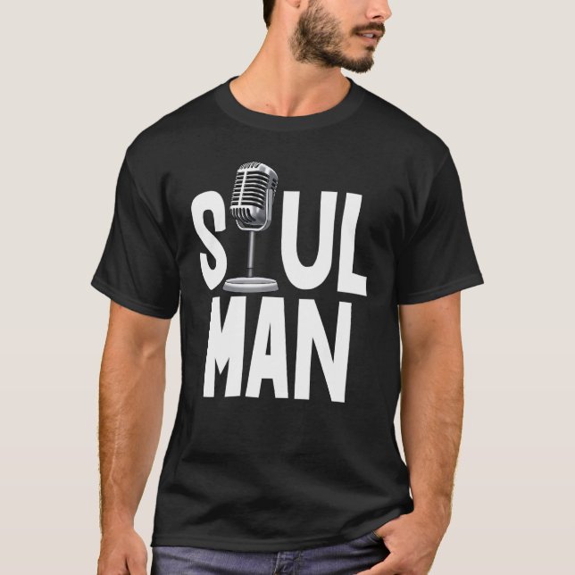 Soul Man On Air Tee Karaoke Mike Camisetas Mulhere (Frente)