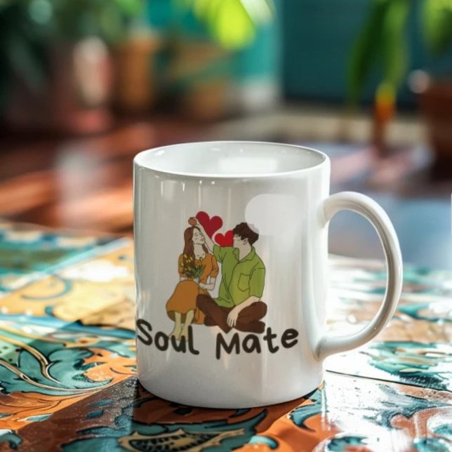 Soul Mate Mug - Xícara Românica de Café para Casai (Criador carregado)