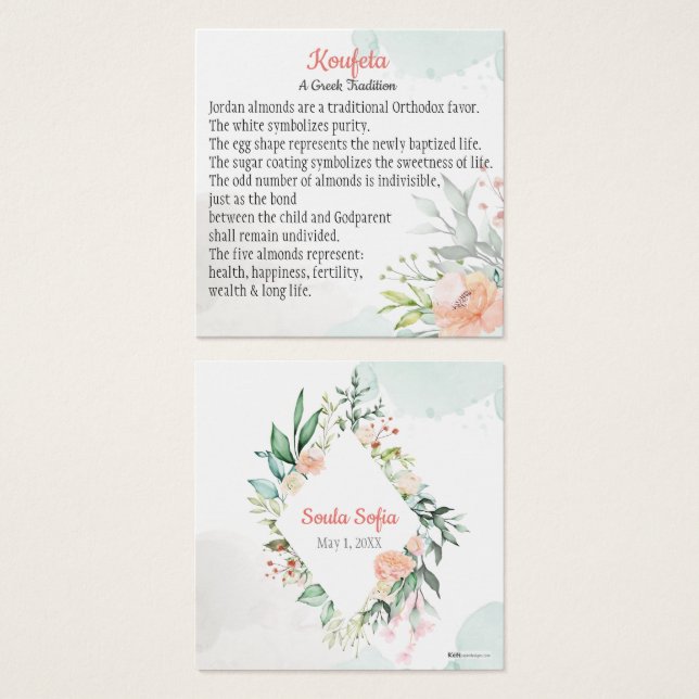 Soula Koufeta Card (Frente & Verso)