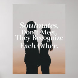 Soulmates Inspiration Love Cote Impressão