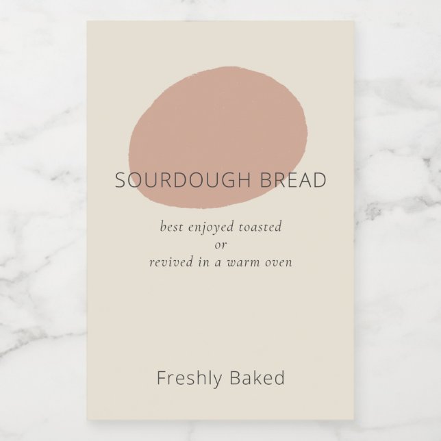 Sourdough Bread Care Terracotta Custom Label (Rótulo Único)