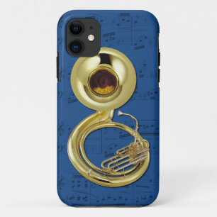 Sousaphone & capa de telefone da música. Cor da