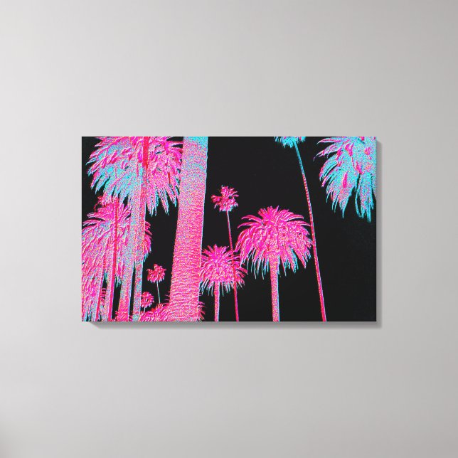 South Beach Art Deco Miami Florida Neon Canvas Art (Frente)