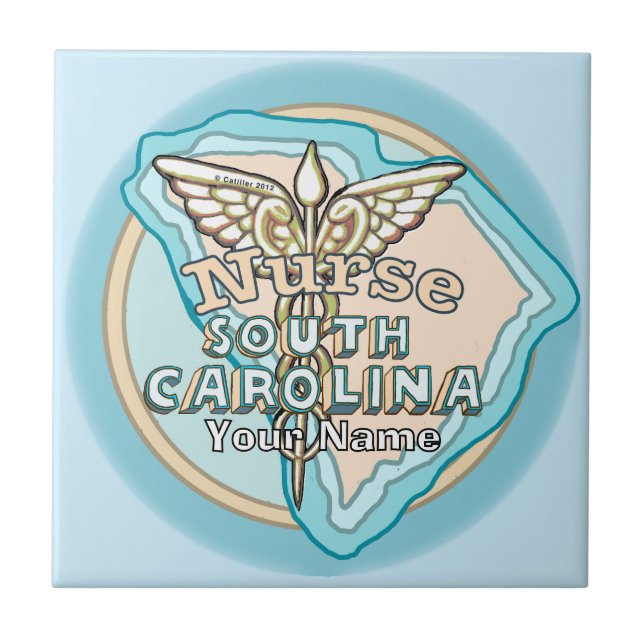 South Carolina Nurse Caduceus Tile (Frente)
