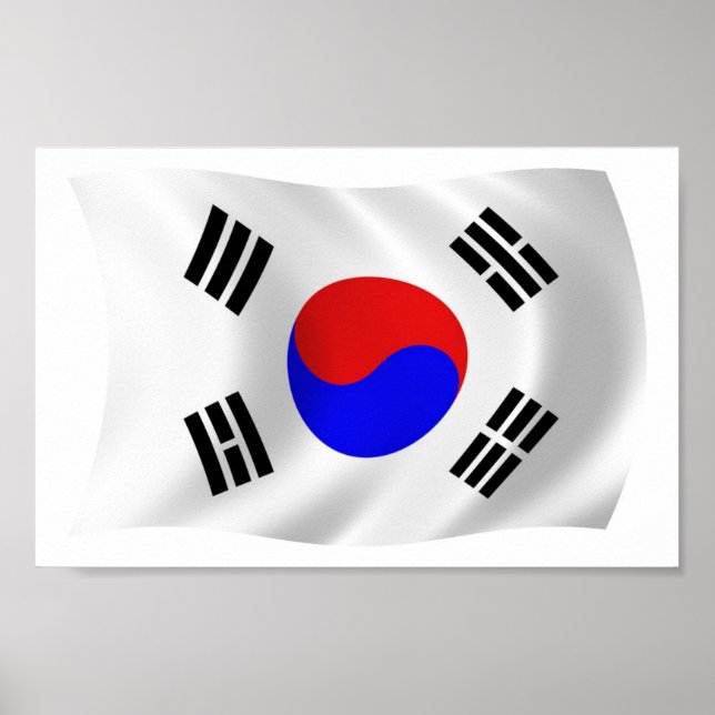 South Korea Flag Poster Print (Frente)