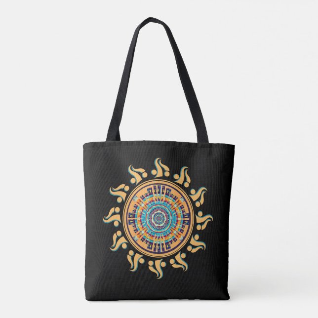 Southwest Sun Mandala Tote Bag (Verso)