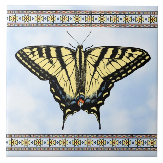 Southwest Yellow Swallowtail Geometric Butterfly  (Frente)