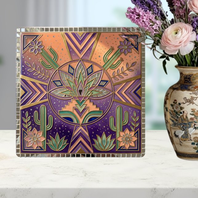 Southwestern Geometric Floral Cactus Desert (Criador carregado)