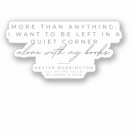 Sozinho com Meus Livros, adesivo