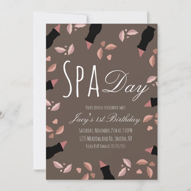 Spa Day Terthy Tone Lip Girls Aniversário Damas (Frente)