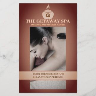 Spa e Massage Brown Beige Flyer com preços