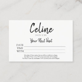 Spa e Salão do Cartão de Compromisso