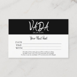 Spa e Salão do Cartão de Compromisso