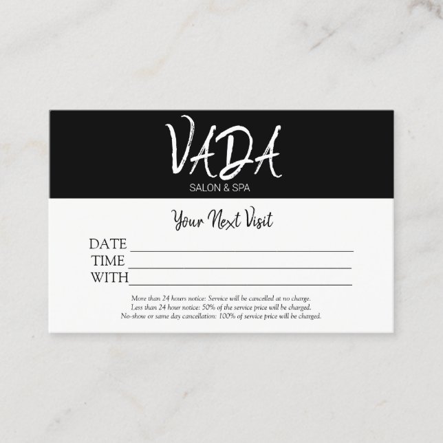 Spa e Salão do Cartão de Compromisso (Frente)