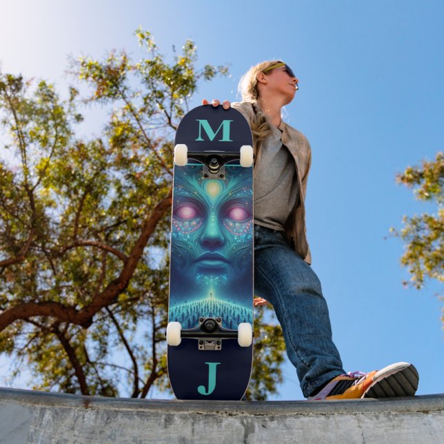 Space Alien Personalized Skateboard (Ao ar livre 1)