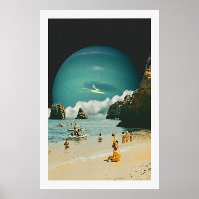 Space Beach Poster (Frente)