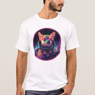 Space Chihuahua Dog Mãe Pai Chihuahua T Camisa