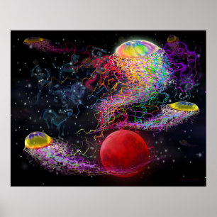 Space Fantasy Tentacle Poster