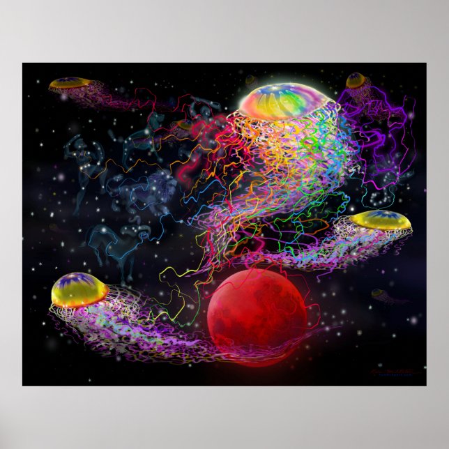 Space Fantasy Tentacle Poster (Frente)