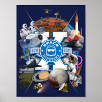 Space Hipsters® X Collage Wall Art Poster 9" x 12"