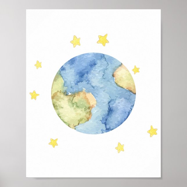 Space wall decor, Earth wall decor poster (Frente)