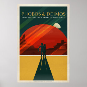 SpaceX Mars Phobos e Deimos Poster de Turismo