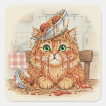 Spaghetti Kitty, Laranja, Adesivos