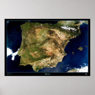 Spain satellite poster
