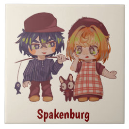 Spakenburg chibi, jongen en meisje.