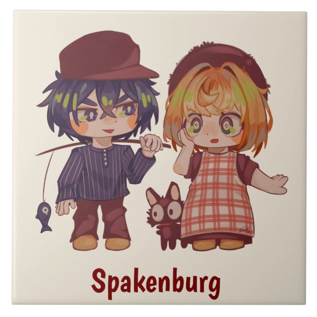 Spakenburg chibi, jongen en meisje. (Frente)