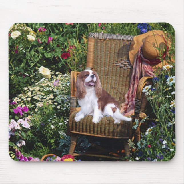 Spaniel de rei Charles descuidado Mousepad (Frente)