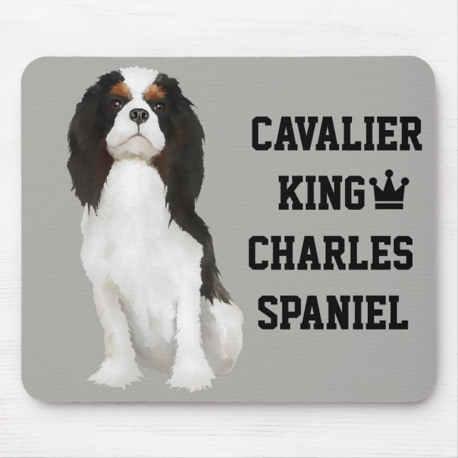 Spaniel de rei Charles descuidado Mousepad (Frente)