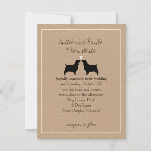 Spaniels de Springer inglês que Wedding o convite