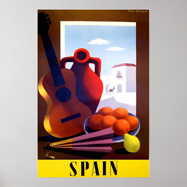 Spanish Art Spain Travel Poster Print  (Frente)