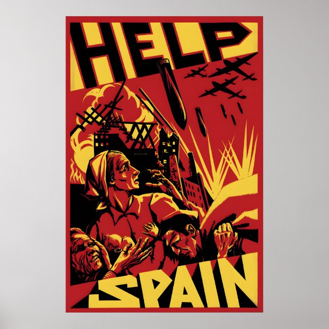 Spanish Civil War Poster Help Spain! Second (Frente)