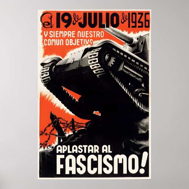 Spanish Civil War Poster Our common objective (Frente)