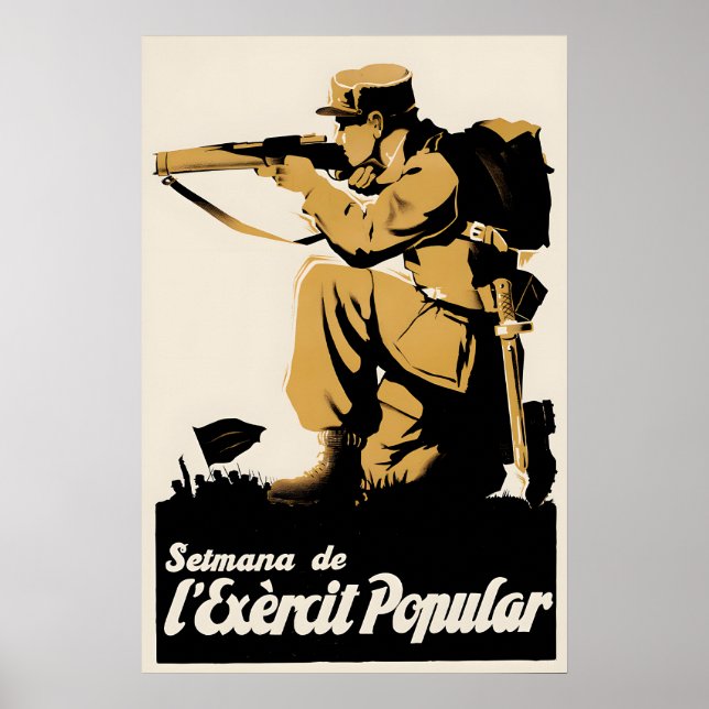 Spanish Civil War Propaganda Poster The army of (Frente)