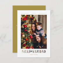 Spanish Feliz Navidad Modern Calligraphy Photo
