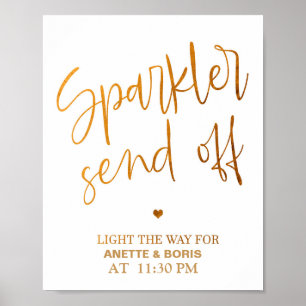 Sparkler envia sinal de casamento 8x10 poster
