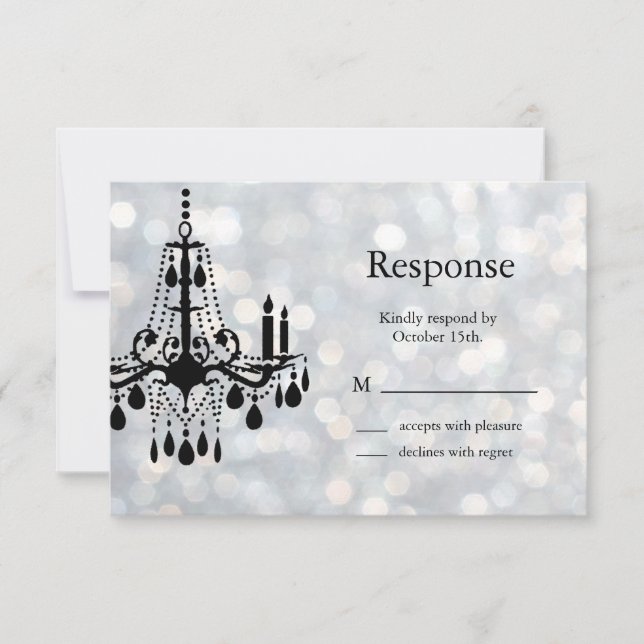 Sparkly Chandelier RSVP (Frente)