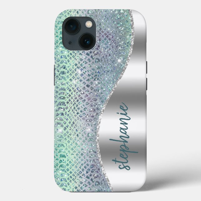Sparkly Diamond Snakeskin Personalizado (Verso)