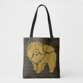 SPARKLY THANG Chow Faux metal tote bag 2 estilos