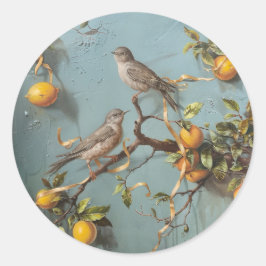 Sparrows - Adesivos redondos para artigos de papel
